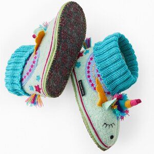 Garnet Hill Wool Unicorn Slippers